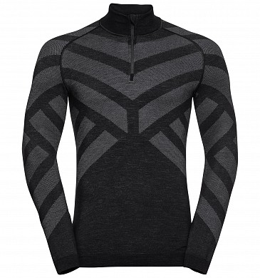 Pánské funkční tričko se stojáčkem 1/2 zip Natural+ Kinship WARM